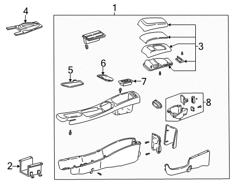 2002 Ford Taurus Trim Panel Assembly, Center Diagram for YF4Z54044D90AAA