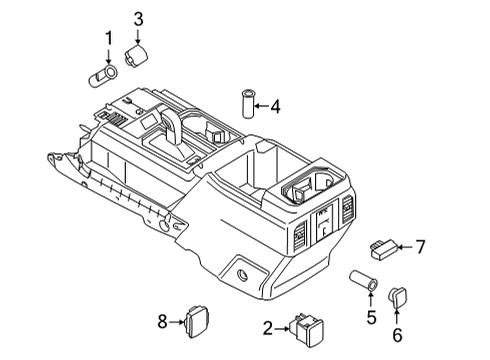 2021 Ford F-150 Front Console Diagram 1 - Thumbnail