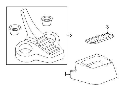 2002 Ford Explorer Sport Console Panel Diagram for 2L5Z-7277-AB