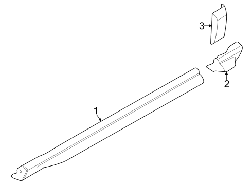 2023 Ford E-Transit Exterior Trim - Pillars Diagram 1 - Thumbnail