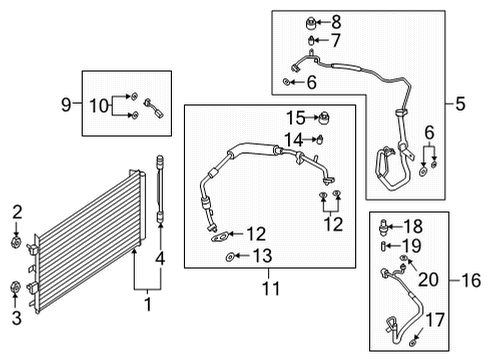 2022 Ford Bronco Sport A/C Condenser Diagram