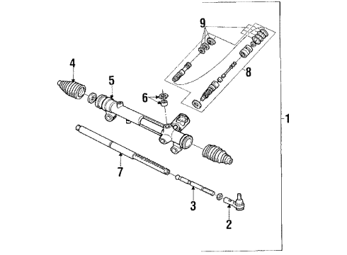 1985 Ford LTD Steering Column & Wheel, Steering Gear & Linkage Diagram 2 - Thumbnail