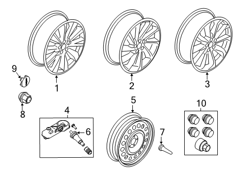 2021 Lincoln Corsair Wheels Diagram