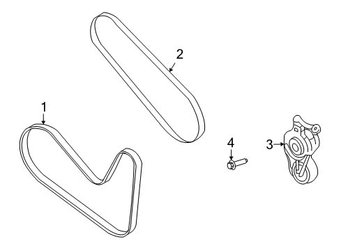 2012 Lincoln MKT Belts & Pulleys Diagram