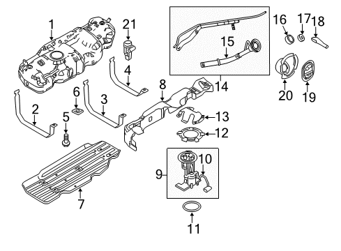 2014 Ford Expedition Fuel Pump Diagram for AL1Z-9H307-C
