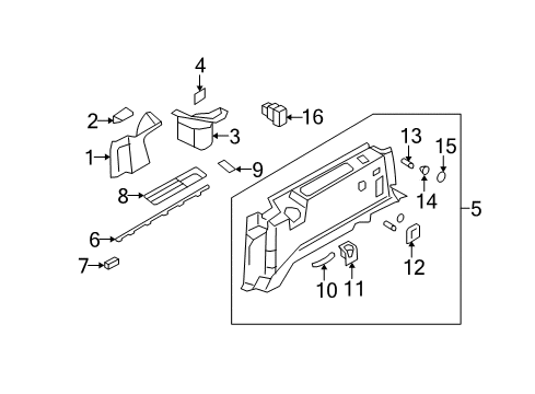 2008 Ford Expedition Memory Module, Front Diagram for 7L1Z-14C708-B