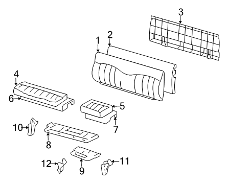 2004 Ford F-150 Heritage Pad, Rear Driver Side Diagram for YL3Z-1863841-AA