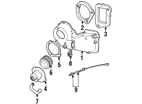 2000 Mercury Mountaineer A/C Evaporator & Heater Components Diagram 3 - Thumbnail