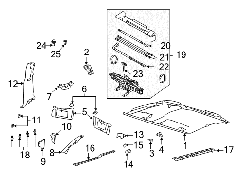 2005 Ford F-150 Interior Trim - Cab Diagram 3 - Thumbnail