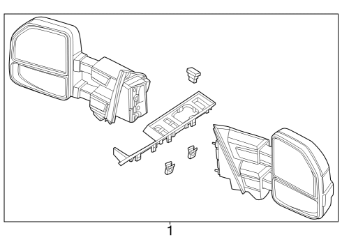 2023 Ford F-150 Lightning Outside Mirrors Diagram 1 - Thumbnail