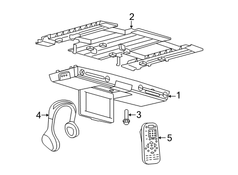 2009 Ford F-250 Super Duty Entertainment System Components Diagram