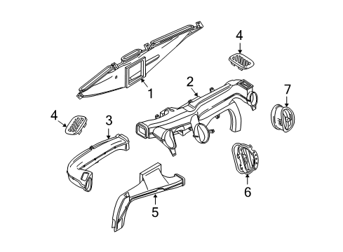 2008 Ford E-350 Super Duty Ducts & Louver Diagram