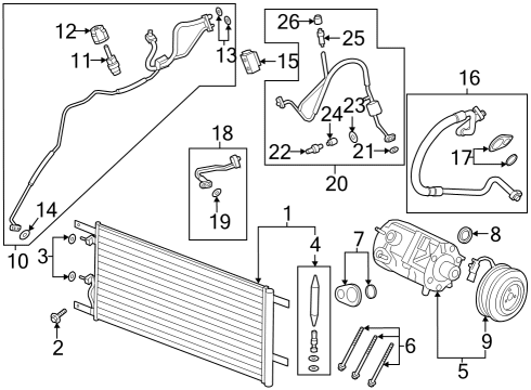 2023 Ford F-350 Super Duty A/C Compressor Diagram 1 - Thumbnail