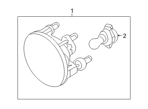 2014 Ford Mustang Front Lamps - Fog Lamps Diagram 5 - Thumbnail