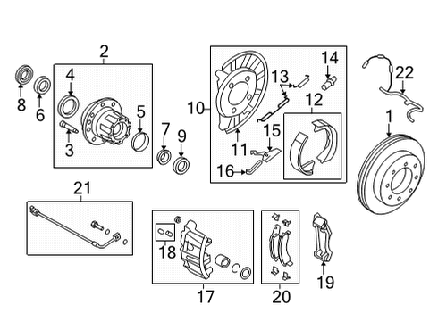 2021 Ford E-350 Super Duty Brake Components Diagram