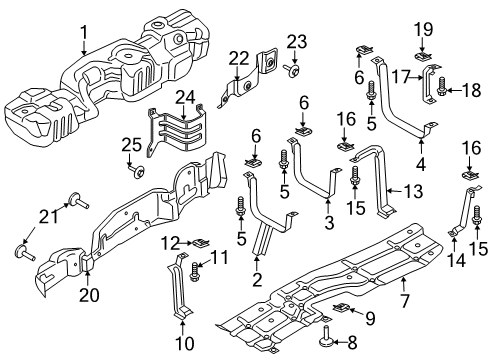 2019 Ford F-250 Super Duty Fuel Cap, Black Diagram for HC3Z-9030-B