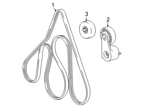2007 Ford Ranger Serpentine Idler Pulley Diagram for 6L5Z-6C348-A