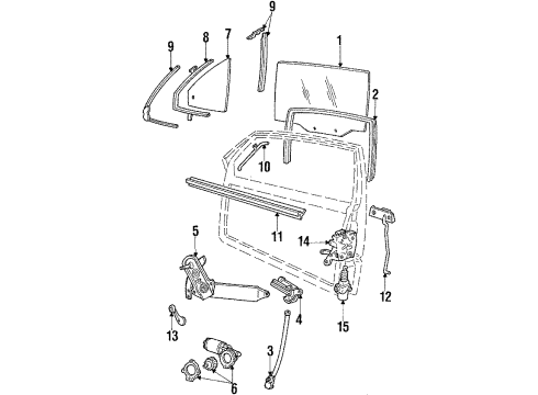 1986 Mercury Cougar Front Door Diagram