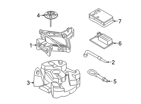 2014 Ford Fusion Jack & Components Diagram