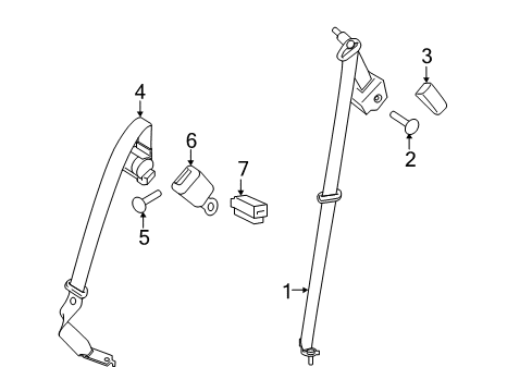2022 Ford Edge Seat Belt Diagram