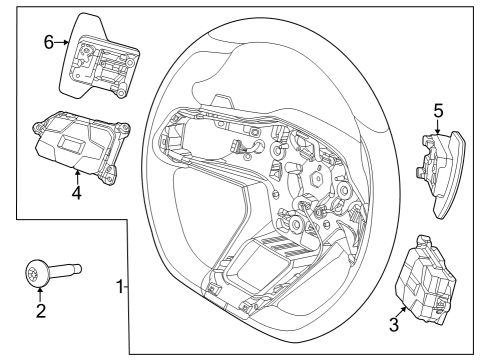 2024 Ford Mustang Cruise Switch, Driver Side Diagram for PR3Z-9C888-BA