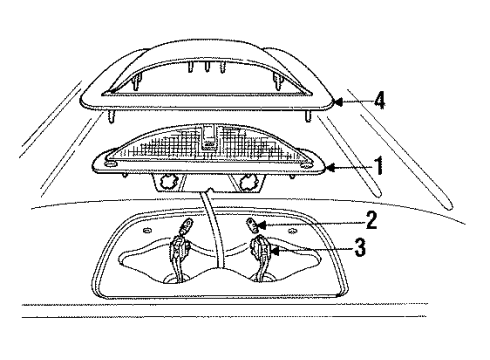 1993 Mercury Sable High Mount Lamps Diagram