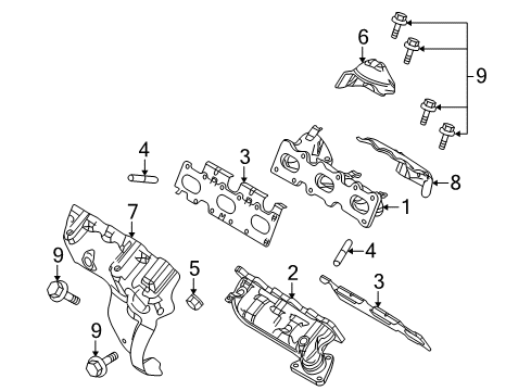2016 Lincoln MKS Exhaust Manifold Diagram 2 - Thumbnail