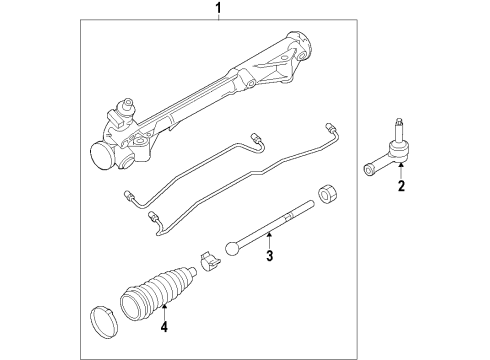 2012 Ford Fusion P/S Pump & Hoses, Steering Gear & Linkage Diagram 1 - Thumbnail