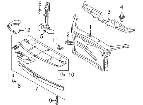 2008 Ford Taurus Radiator Support Diagram