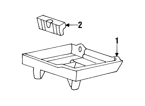 1995 Ford Mustang Battery Tray Diagram for F6ZZ-10732-AA