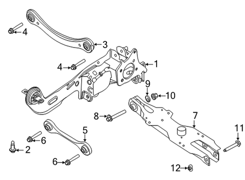 2021 Ford Bronco Sport Rear Suspension, Control Arm Diagram 1 - Thumbnail