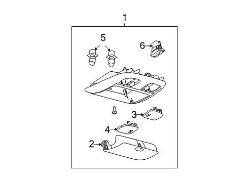 2010 Mercury Milan Overhead Console Diagram 1 - Thumbnail