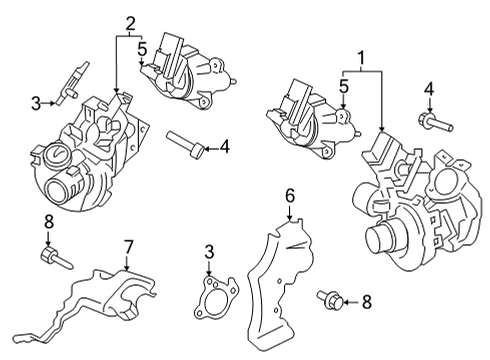 2023 Ford F-150 Turbocharger & Components Diagram 3 - Thumbnail