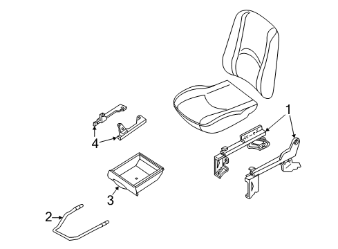2007 Mercury Mariner Seat Adjuster, Passenger Side Diagram for YL8Z-7861753-AC