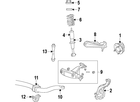 2012 Ford F-150 Coil Spring, Front Diagram for BL3Z-5310-A