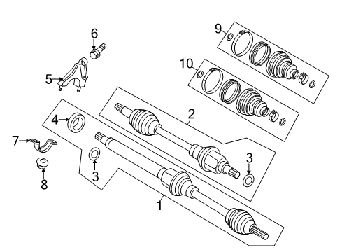 2017 Ford Fiesta Support Bracket, Upper Passenger Side Diagram for BV6Z-3K305-A