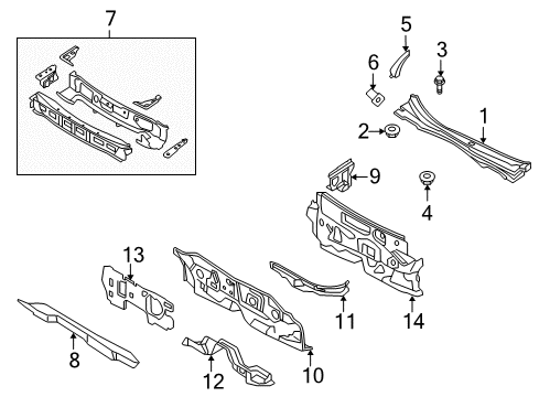 2011 Ford Fusion Cowl Diagram 2 - Thumbnail