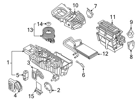 2009 Mercury Sable Heater Core & Control Valve Diagram 2 - Thumbnail