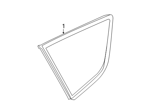 2017 Ford C-Max Quarter Panel - Glass & Hardware Diagram