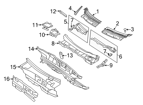 2012 Lincoln MKT Cowl Diagram