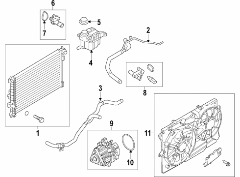 2018 Ford Explorer Water Pump Diagram for EJ7Z-8501-H