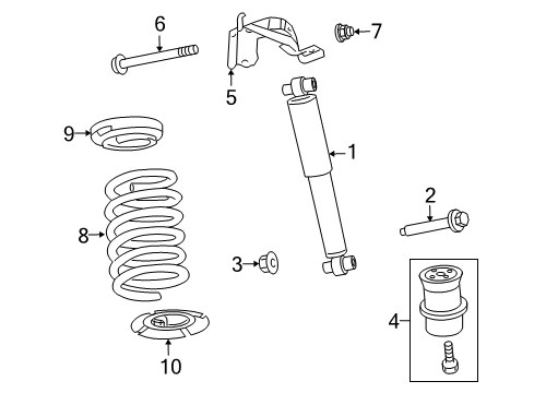 2008 Mercury Milan Shocks & Components - Rear Diagram