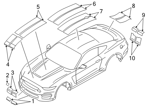 2020 Ford Mustang Stripe Tape Diagram 9 - Thumbnail