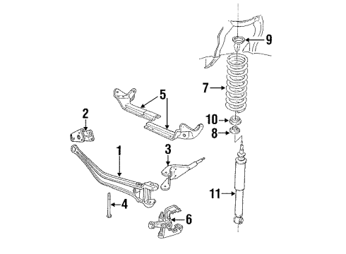 1994 Ford Ranger Front Suspension Components, Stabilizer Bar Diagram 1 - Thumbnail