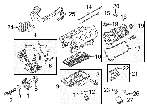 2012 Ford Mustang Oil Level Sensor Diagram for BL3Z-6C624-A