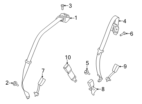 2016 Lincoln MKC Seat Belt Diagram