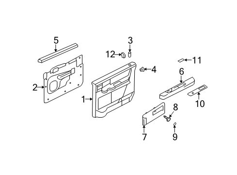 2009 Ford Expedition Interior Trim - Rear Door Diagram