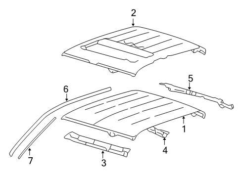 2008 Ford F-150 Roof & Components Diagram
