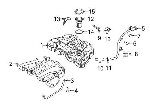 2017 Lincoln MKZ Heat Shield Diagram for HG9Z-9B007-A