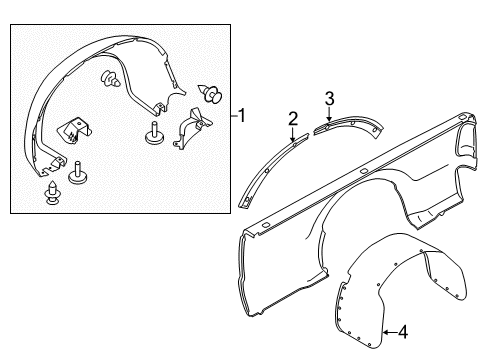 2014 Ford F-250 Super Duty Fender & Components Diagram